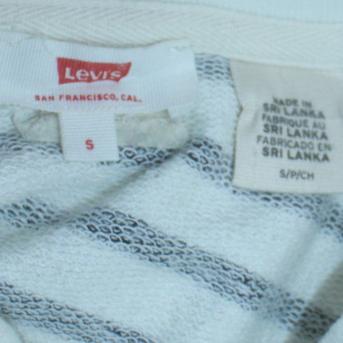 Levi's Women's Navy Stripe Crew Neck Pullover Sweatshirt Size S