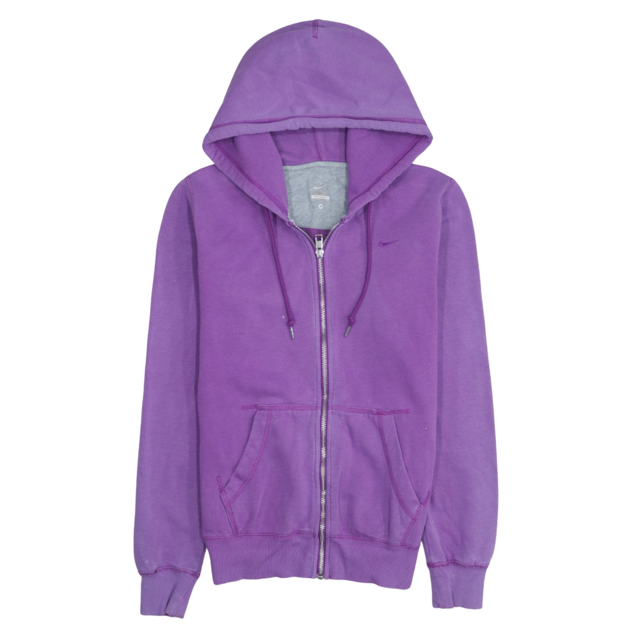 Nike Womens Purple Full Zip Hoodie Size M Relaxed Fit Sweatshirt