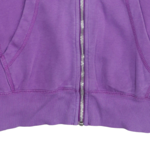 Nike Womens Purple Full Zip Hoodie Size M Relaxed Fit Sweatshirt