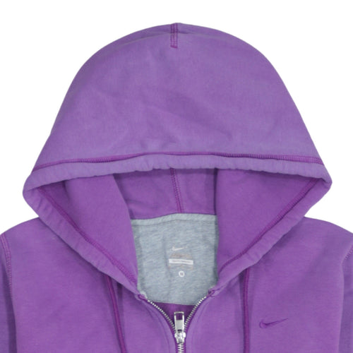 Nike Womens Purple Full Zip Hoodie Size M Relaxed Fit Sweatshirt