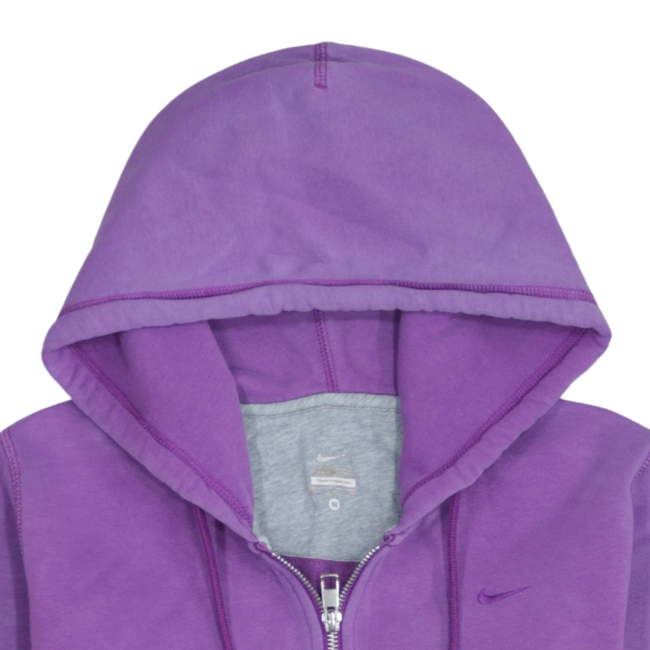 Nike Womens Purple Full Zip Hoodie Size M Relaxed Fit Sweatshirt