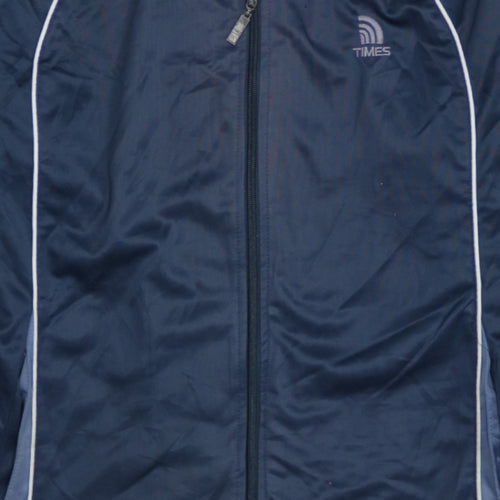 Times Sport Men's Blue Full Zip Lightweight Jacket L