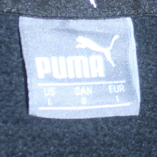 Puma Boys Black Pullover Hoodie L Logo Fleece Sportswear