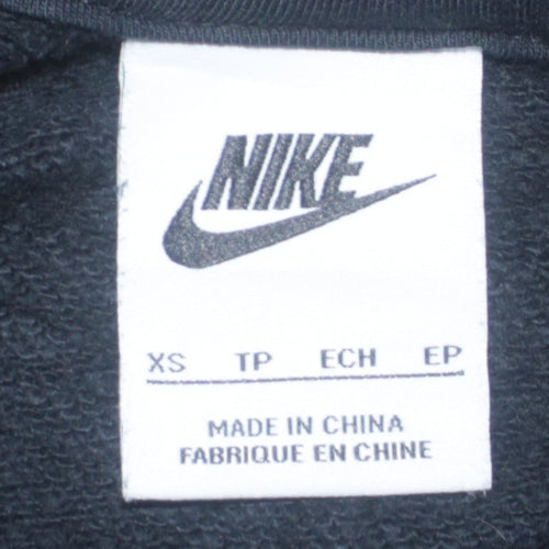 Nike Men's Black Pullover Hoodie XS Logo Fleece Sweatshirt