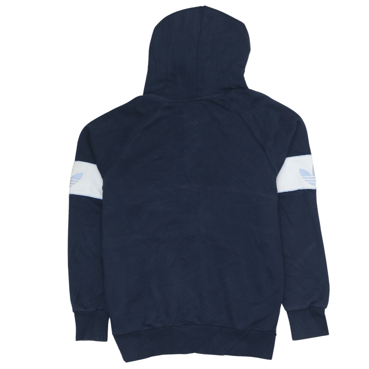 Adidas Womens Navy Blue 1/2 Zip Hooded Sweatshirt UK 10