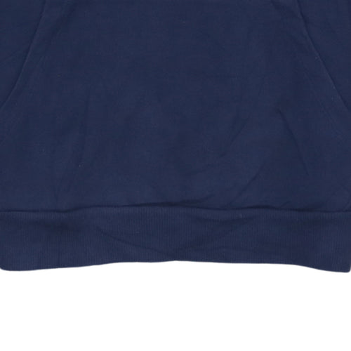 Puma Women's Blue Pullover Hoodie Size 10 Logo Print Fleece