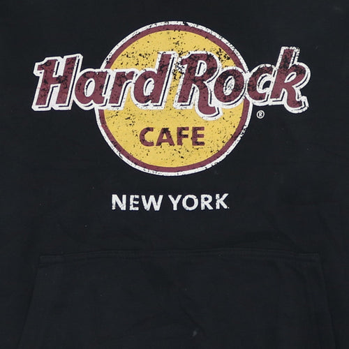 Hard Rock Cafe New York Men's Black Pullover Hoodie Medium