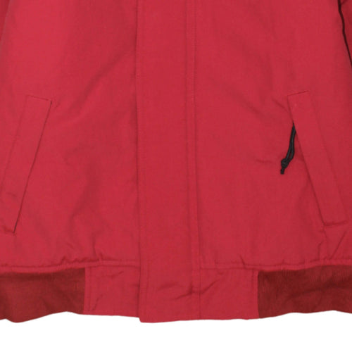 Carhartt Men's Red Hooded Nylon Winter Jacket Size S