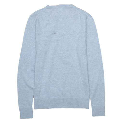 Tommy Hilfiger Men’s Grey V-Neck Cotton Jumper Size S
