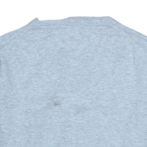 Tommy Hilfiger Men’s Grey V-Neck Cotton Jumper Size S