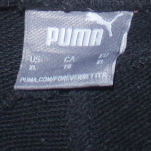 Puma Men's Black XL Regular Fit Sweatpants Joggers
