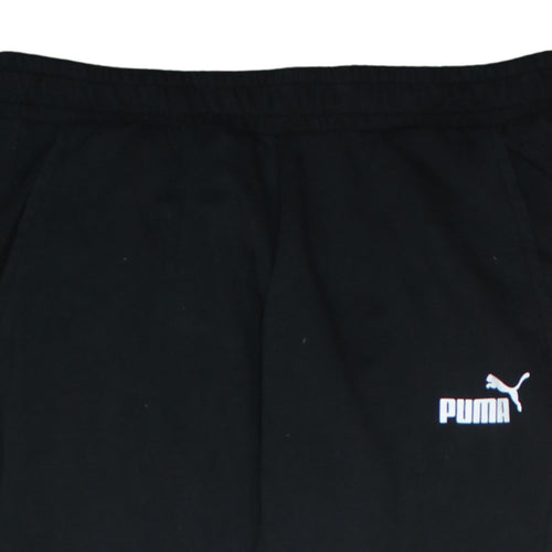 Puma Men's Black XL Regular Fit Sweatpants Joggers