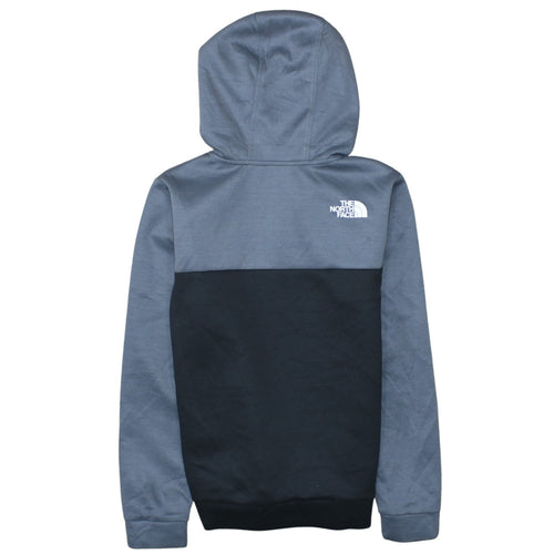 The North Face Boys Grey Black Colourblock 1/4 Zip Pullover Hoodie XL