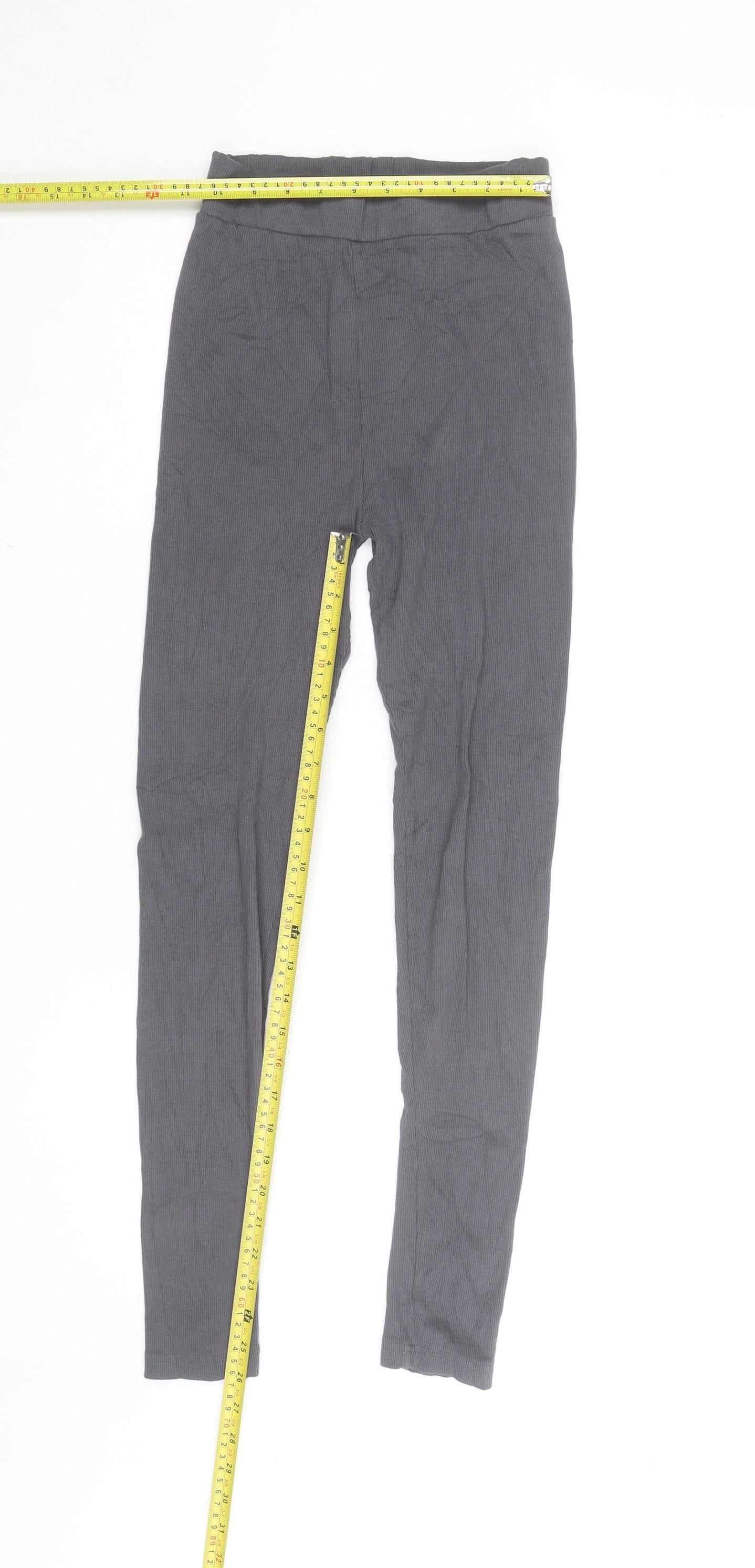 Rising Womens Grey Cotton Elastane M Leggings