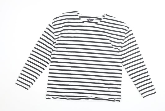 Marks and Spencer Women’s Striped Long Sleeve Cotton T-Shirt Size 16