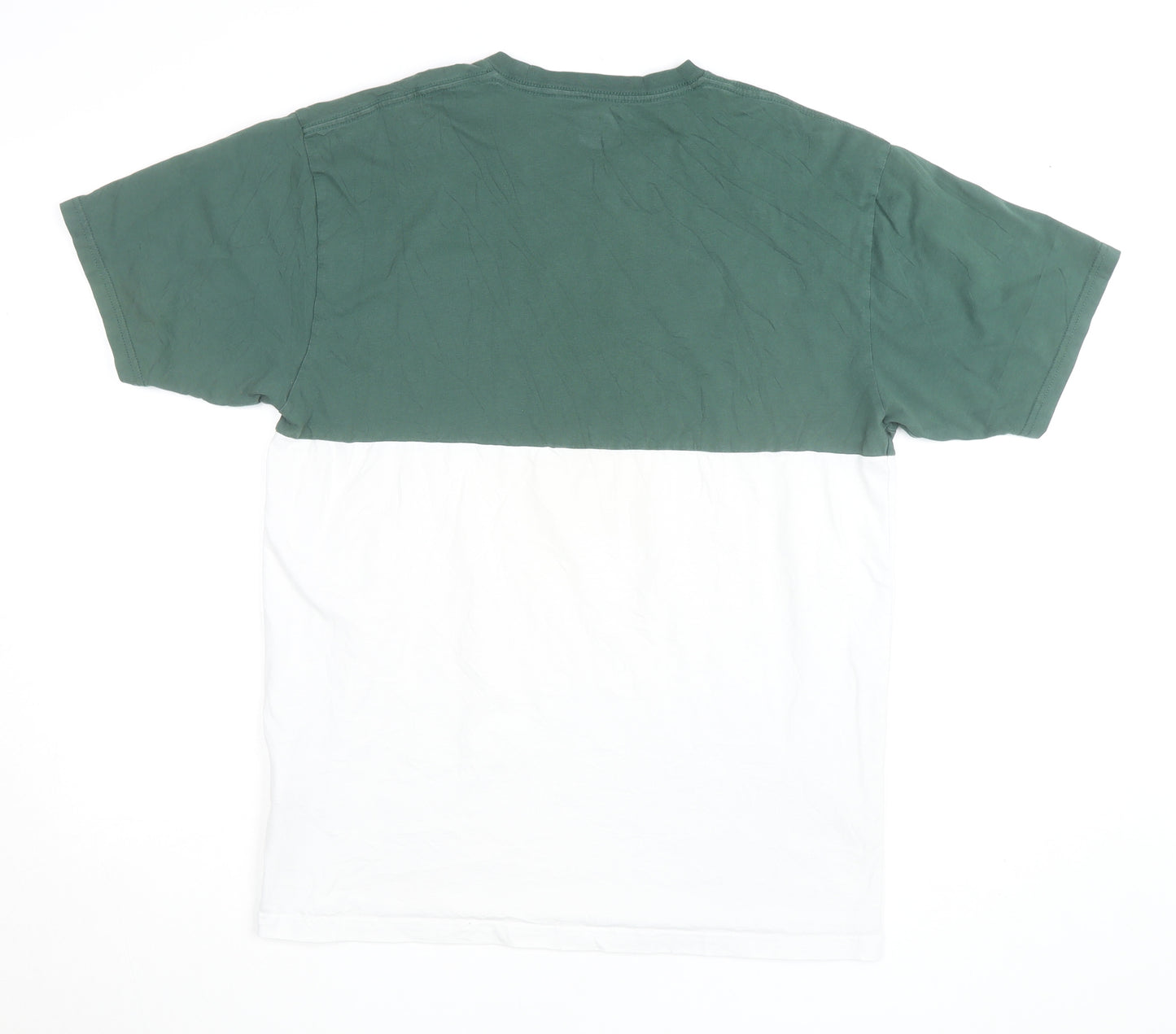 Vans Men’s Green White Colourblock Classic Fit T-Shirt Size L