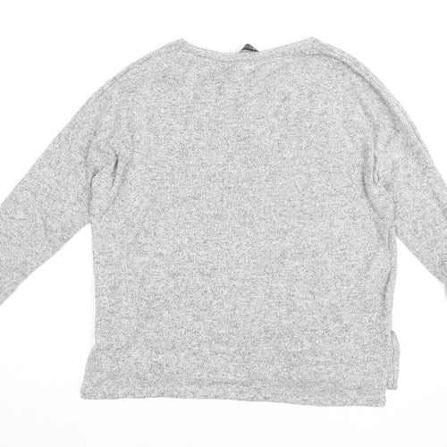 Dorothy Perkins Women’s Grey Beaded Knit Blouse Size 10