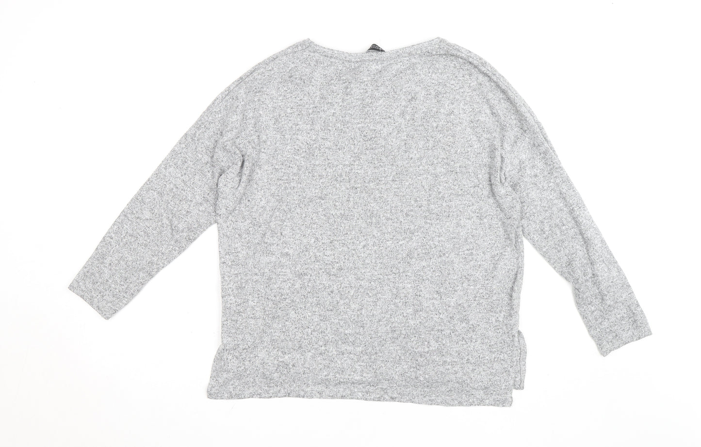 Dorothy Perkins Women’s Grey Beaded Knit Blouse Size 10