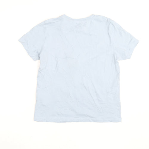 Vero Moda Women's Blue Graphic Cotton T-Shirt Size M