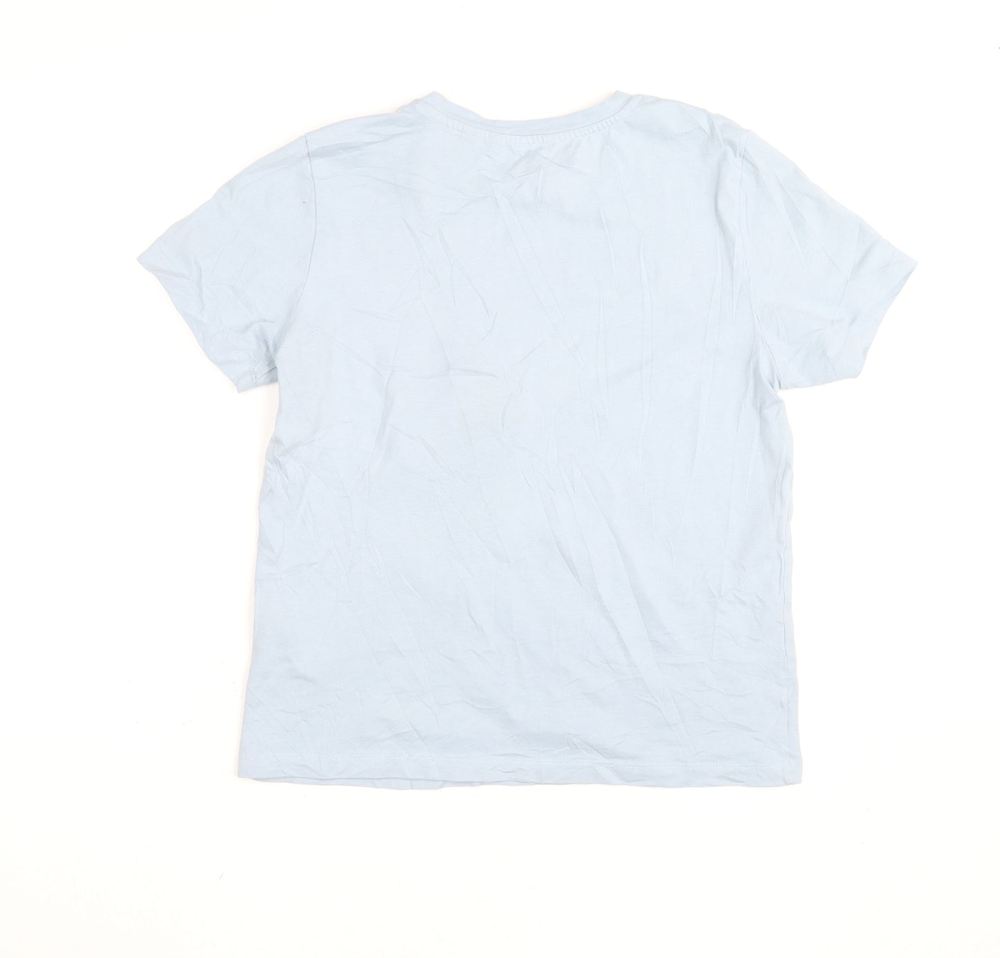 Vero Moda Women's Blue Graphic Cotton T-Shirt Size M