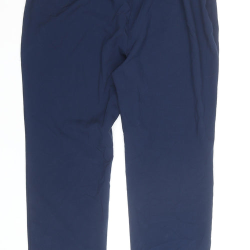 Tailored Women Navy Blue Trousers Size 20 Elastic Waist Drawstring Pants