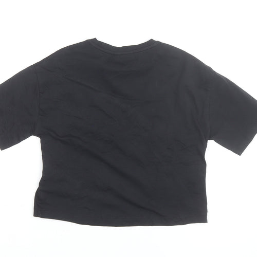 Marks and Spencer Girls Black NBA Los Angeles Lakers Cropped T-Shirt 9-10 Years