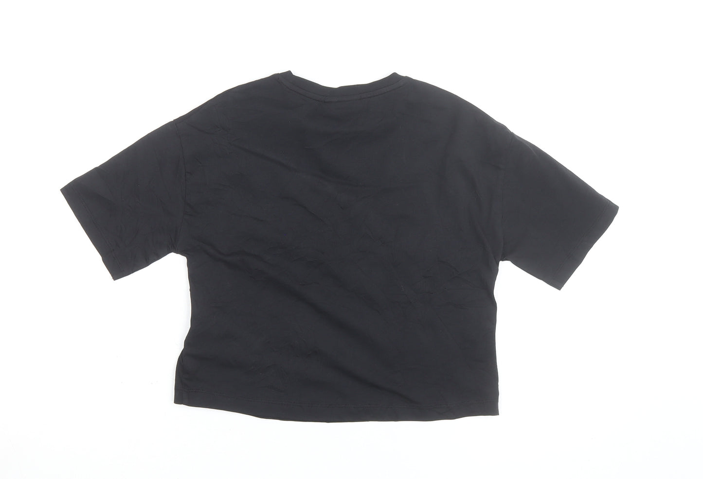 Marks and Spencer Girls Black NBA Los Angeles Lakers Cropped T-Shirt 9-10 Years