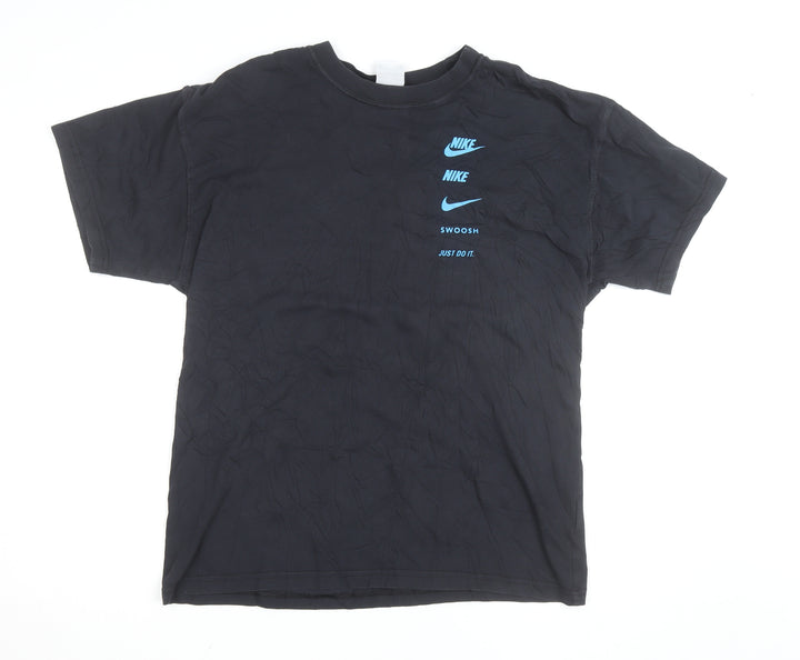 Nike Men's Black Graphic Logo Sports T-Shirt Size M