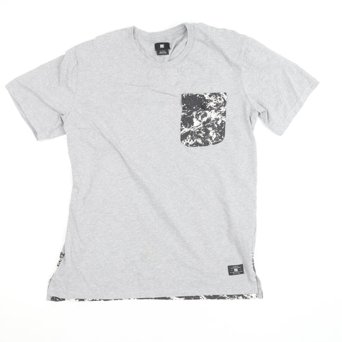 DC Shoes Men's Grey Crew Neck Short Sleeve T-Shirt L