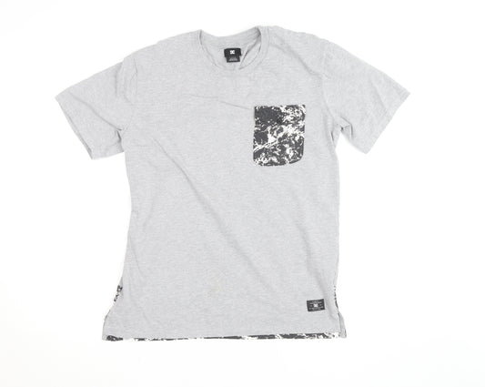 DC Shoes Men's Grey Crew Neck Short Sleeve T-Shirt L