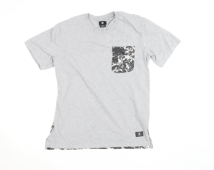 DC Shoes Men's Grey Crew Neck Short Sleeve T-Shirt L