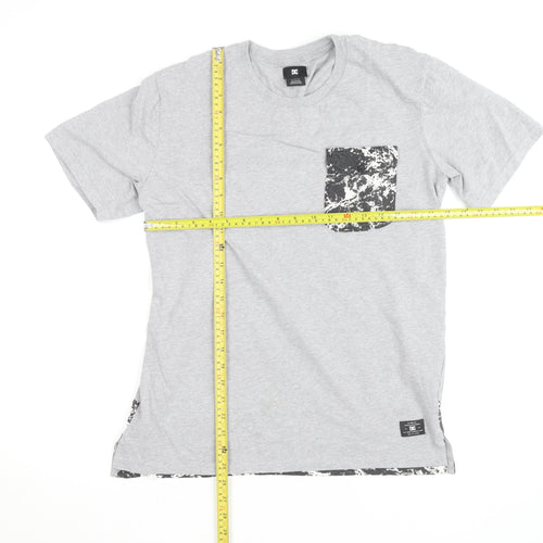 DC Shoes Men's Grey Crew Neck Short Sleeve T-Shirt L