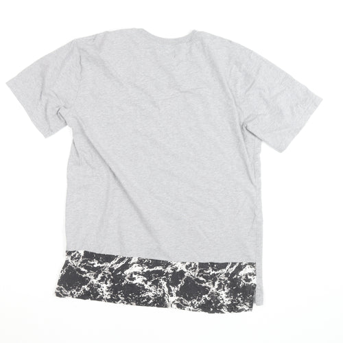 DC Shoes Men's Grey Crew Neck Short Sleeve T-Shirt L