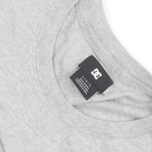 DC Shoes Men's Grey Crew Neck Short Sleeve T-Shirt L