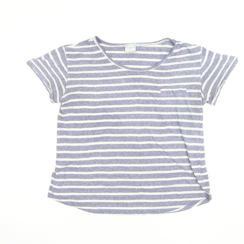 Trespass Womens Blue White Striped Short Sleeve T-Shirt UK 12