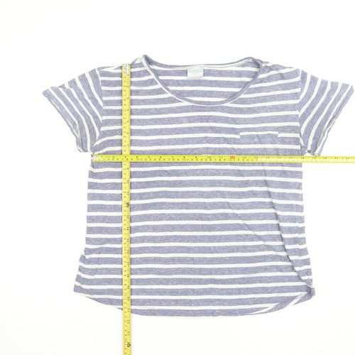 Trespass Womens Blue White Striped Short Sleeve T-Shirt UK 12