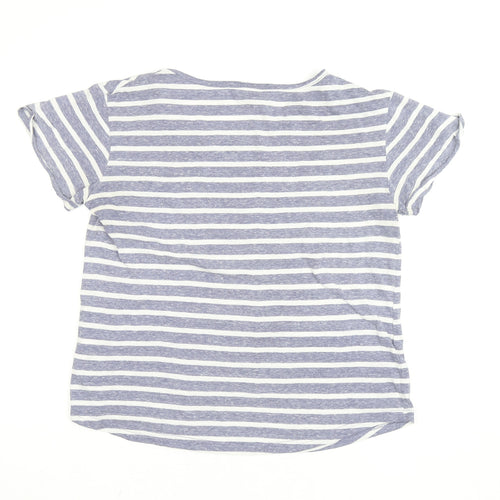 Trespass Womens Blue White Striped Short Sleeve T-Shirt UK 12