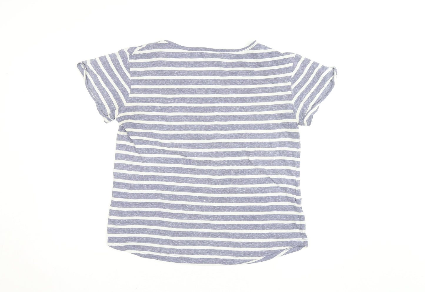 Trespass Womens Blue White Striped Short Sleeve T-Shirt UK 12