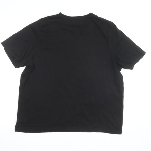 Puma Men Black Short Sleeve Crew Neck Graphic T-Shirt XL