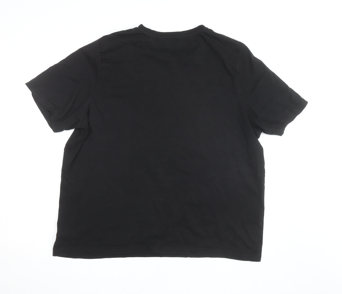 Puma Men Black Short Sleeve Crew Neck Graphic T-Shirt XL
