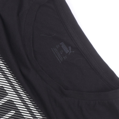 Puma Men Black Short Sleeve Crew Neck Graphic T-Shirt XL