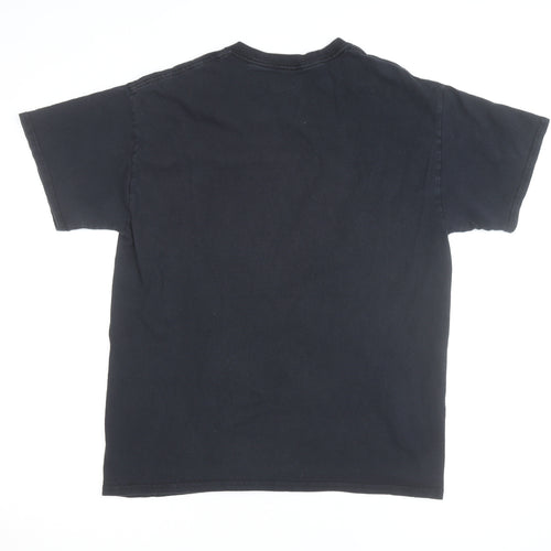 Star Wars Men Black First Order Graphic Short Sleeve Cotton T-Shirt Size L