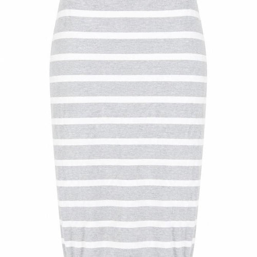 Joules Womens Grey White Striped Jersey Pencil Skirt Size 8