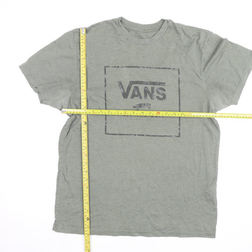 Vans Men's Green Logo Graphic Short Sleeve T-Shirt Size L