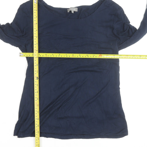 Jaeger Women's Blue 3/4 Sleeve Basic Jersey Top Size S