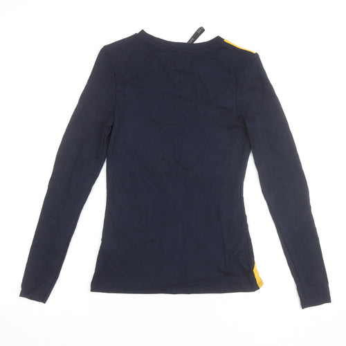Karen Millen Women’s Multicoloured Long Sleeve Colourblock T-Shirt Size 10