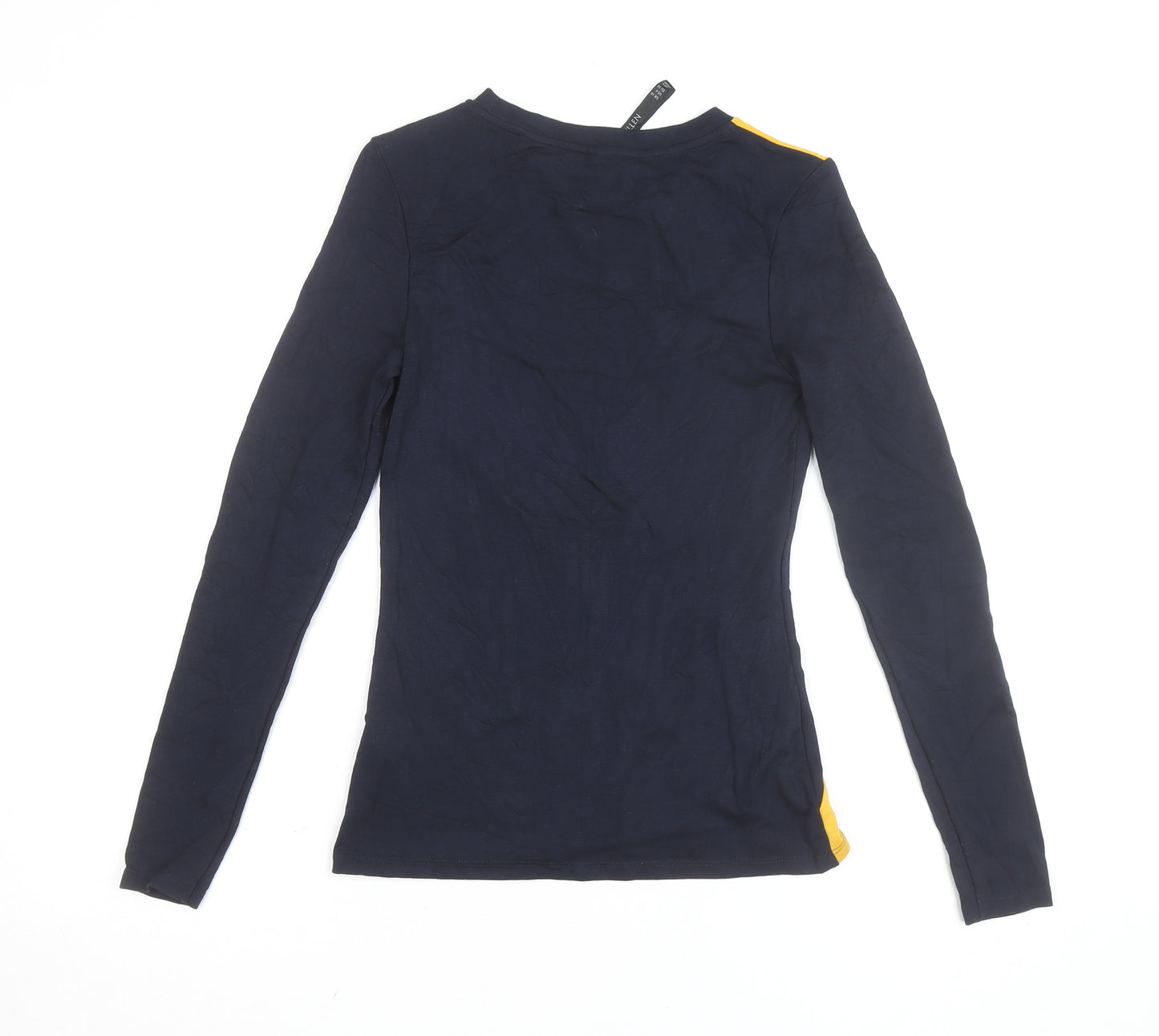 Karen Millen Women’s Multicoloured Long Sleeve Colourblock T-Shirt Size 10