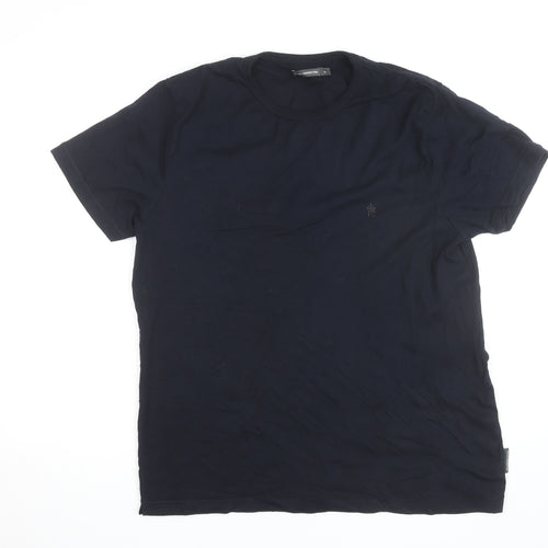 French Connection Men's Black XL Cotton Crew Neck T-Shirt