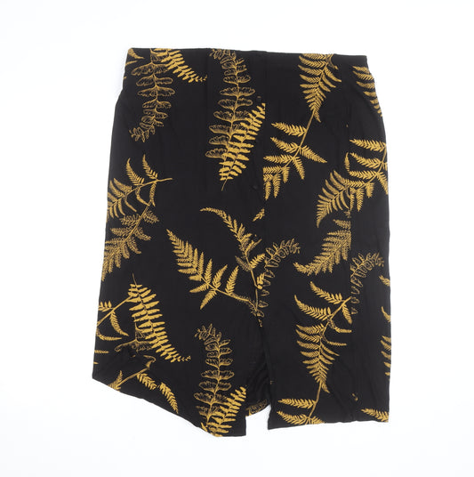Next Women’s Black Floral Stretch Pencil Skirt Size 18 Tall