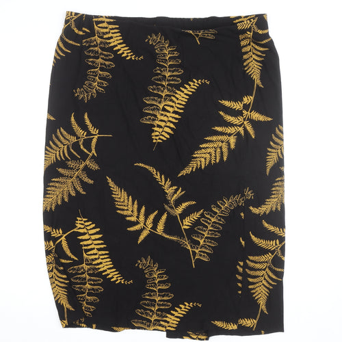 Next Women’s Black Floral Stretch Pencil Skirt Size 18 Tall